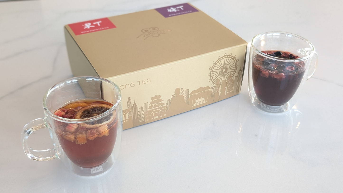 天然果茶 x 天然莓茶 — 豪華盒裝(8杯份)